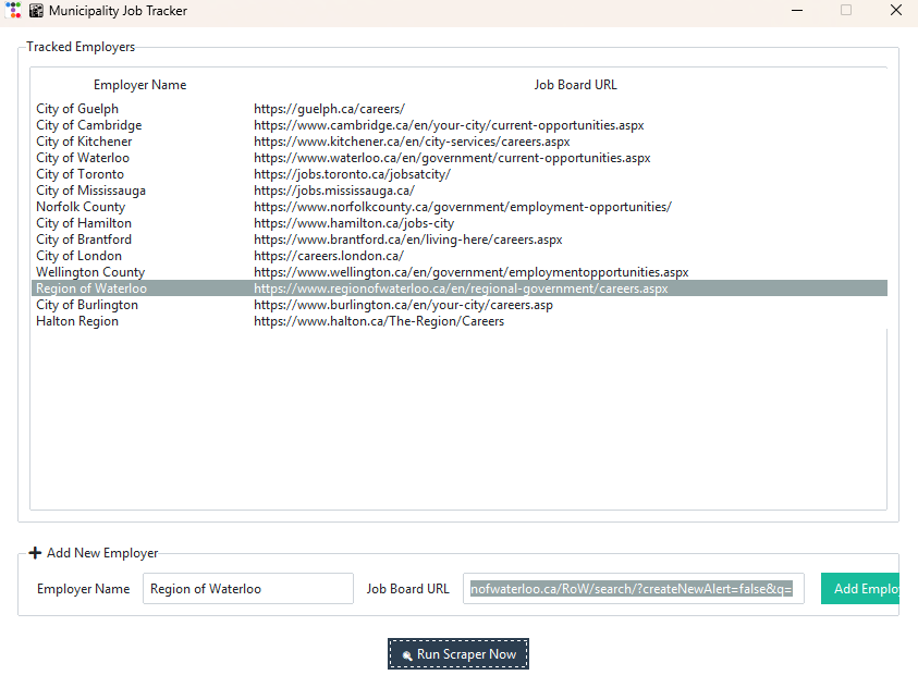 Job Tracker Screenshot